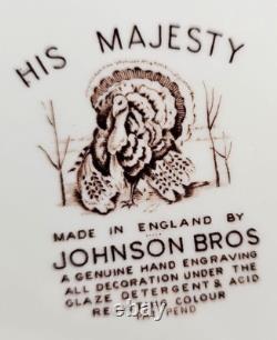 5 Johnson Brothers His Majesty Dinner Plate Set Vintage Turkey England Retro Lot