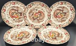 5 Johnson Brothers His Majesty Dinner Plate Set Vintage Turkey England Retro Lot