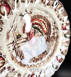 5 Johnson Brothers His Majesty Dinner Plate Set Vintage Turkey England Retro Lot