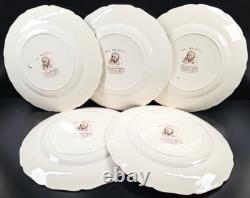 5 Johnson Brothers His Majesty Dinner Plate Set Vintage Turkey England Retro Lot