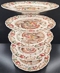 5 Johnson Brothers His Majesty Dinner Plate Set Vintage Turkey England Retro Lot