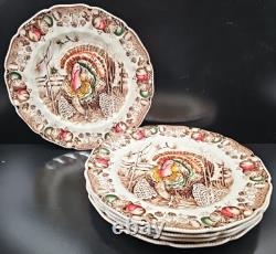 5 Johnson Brothers His Majesty Dinner Plate Set Vintage Turkey England Retro Lot
