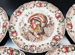 5 Johnson Brothers His Majesty Dinner Plate Set Vintage Turkey England Retro Lot