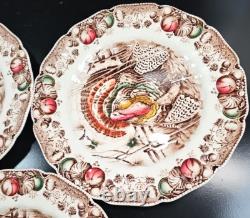 5 Johnson Brothers His Majesty Dinner Plate Set Vintage Turkey England Retro Lot