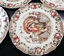 5 Johnson Brothers His Majesty Dinner Plate Set Vintage Turkey England Retro Lot