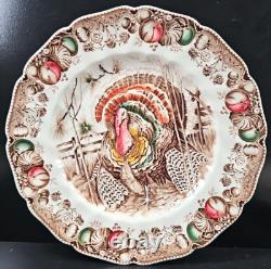 5 Johnson Brothers His Majesty Dinner Plate Set Vintage Turkey England Retro Lot
