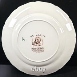 5 Johnson Brothers His Majesty Dinner Plate Set Vintage Turkey England Retro Lot