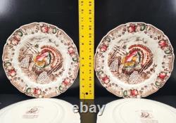 5 Johnson Brothers His Majesty Dinner Plate Set Vintage Turkey England Retro Lot