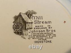 5 Johnson Brothers MILL STREAM Brown Multicolor Dinner Plates, 10