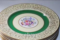 5 Johnson Brothers Pareek Green & Gold Dinner Plate Plates L@@K Floral