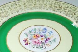 5 Johnson Brothers Pareek Green & Gold Dinner Plate Plates L@@K Floral