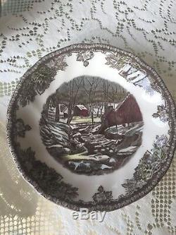 5 Place Setting Johnson Brothers Friendly Village & Rare Rectangle Serving Tray