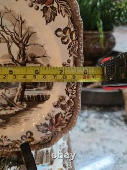 5 Vintage Johnson Bros Country Life 7.75 Square Salad Plates RARE 1979