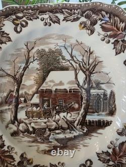 5 Vintage Johnson Bros Country Life 7.75 Square Salad Plates RARE 1979