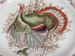 5 Vintage Johnson Bros England Wild Turkey Native American 10.75 Dinner plates