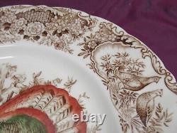 5 Vintage Johnson Bros England Wild Turkey Native American 10.75 Dinner plates