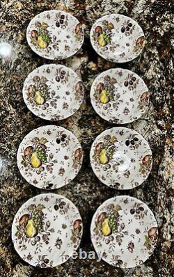 64pc AUTUMNS DELIGHT JOHNSON BROS Complete Service For 8 Dinner Plates Bowls +++
