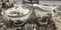 64pc AUTUMNS DELIGHT JOHNSON BROS Complete Service For 8 Dinner Plates Bowls +++