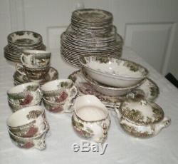 67 Pcs Johnson Brothers Friendly Village Dinnerware Set. Made in England