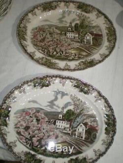 67 Pcs Johnson Brothers Friendly Village Dinnerware Set. Made in England