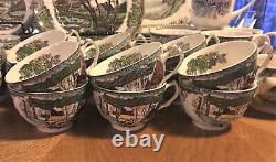 68 Pcs Johnson Brothers Friendly Village Dinnerware Made in England