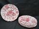6 English Chippendale Pink/red Johnson Brothers Dinner Plates 10 Mint