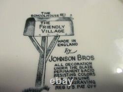 6 Johnson Bros Friendly Village Dinner Plates 9 7/8'' The School House =awesome