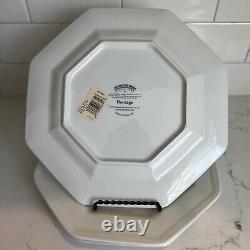 6-Johnson Brothers HERITAGE WHITE Made in England 10 Dinner Plates New With Tag