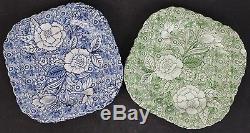 6 Johnson Brothers Liberty Tiffany Co Chintz Porcelain Square Salad Plate Set