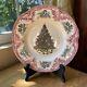 6 Johnson Brothers Old Britain Castles Pink Green Christmas Tree Salad Plates