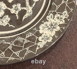 6 Mirrored Johnson Bros England Pareek Silver Platinum Luster Dinner Plates 10.5