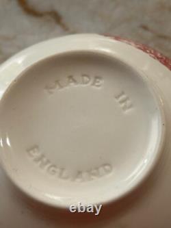 6 Pc Johnson Bros Old Britain Castles Pink Oatmeal Bowls