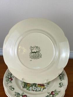 6 Rare Johnson Brothers APPLE HARVEST 10 1/4 Dinner Plates