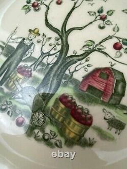 6 Rare Johnson Brothers APPLE HARVEST 10 1/4 Dinner Plates