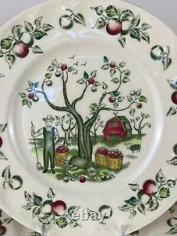 6 Rare Johnson Brothers APPLE HARVEST 8 Salad Plate