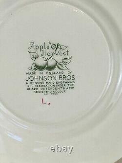 6 Rare Johnson Brothers APPLE HARVEST 8 Salad Plate