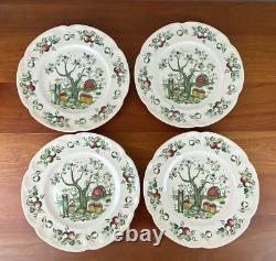 6 Rare Johnson Brothers APPLE HARVEST 8 Salad Plate