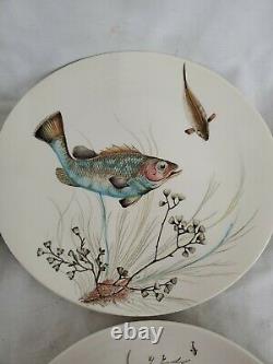 6- Vintage Johnson Bros. Made in England 6 FISH Oval Dinner Plate