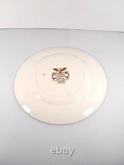 6 Vintage Johnson Brothers Historic America Thanksgiving Bone China 10.5 Plates