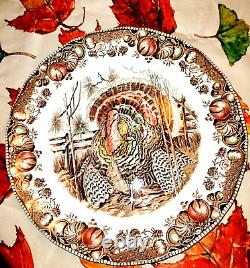 6pc Vintage Johnson Bros His Majesty Dinnerware Set with Turkey Motif