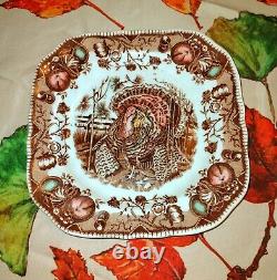 6pc Vintage Johnson Bros His Majesty Dinnerware Set with Turkey Motif