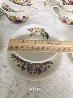 71 Piece Set 1940s/50s Johnson Bros Windsor Ware Pomona Ceramic Dinnerware Set