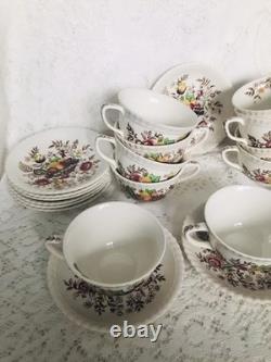 71 Piece Set 1940s/50s Johnson Bros Windsor Ware Pomona Ceramic Dinnerware Set