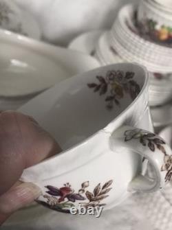 71 Piece Set 1940s/50s Johnson Bros Windsor Ware Pomona Ceramic Dinnerware Set