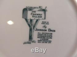 76 PCS of Vintage Johnson Bros. The Friendly Village Mix Patterns China Green