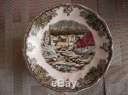 76 PCS of Vintage Johnson Bros. The Friendly Village Mix Patterns China Green