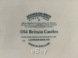 79 Pc Set Pink OLD BRITAIN CASTLES by Johnson Bros England Service for 12 + Extr