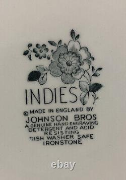 7 Johnson Bros Indies Ironstone Dinner Plates 1 Plate Chipped England