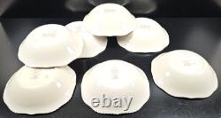 7 Johnson Brothers Devonshire Brown Multicolor Square Soup Bowls Set Floral Lot