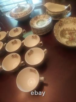 85 Pcs Set Of Johnson Bros Mill Stream China Set Excellent Condition
